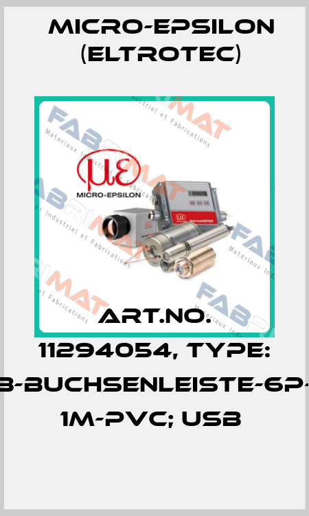 Art.No. 11294054, Type: CAB-Buchsenleiste-6P-ge; 1m-PVC; USB  Micro-Epsilon (Eltrotec)