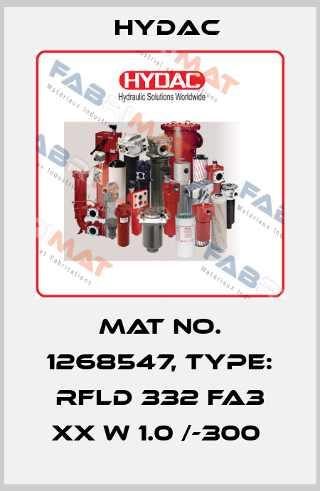 Mat No. 1268547, Type: RFLD 332 FA3 XX W 1.0 /-300  Hydac