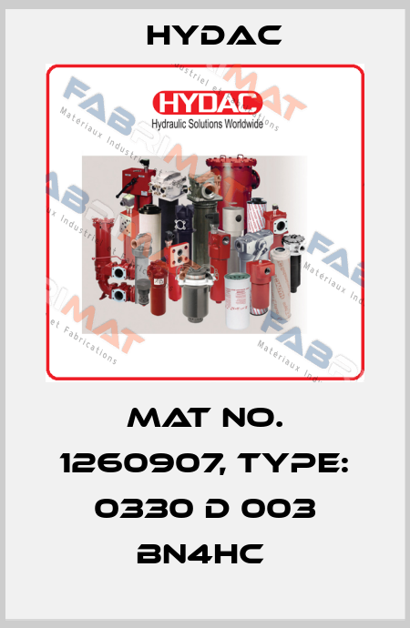 Mat No. 1260907, Type: 0330 D 003 BN4HC  Hydac