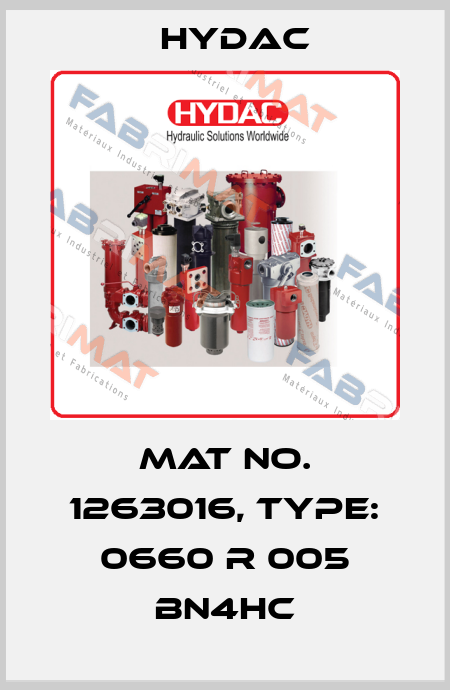 Mat No. 1263016, Type: 0660 R 005 BN4HC Hydac