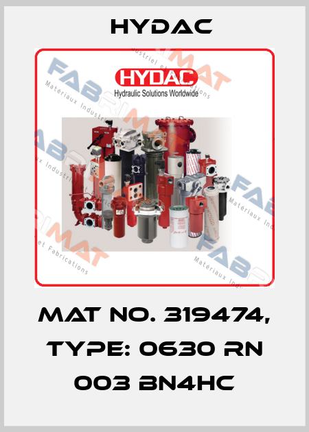 Mat No. 319474, Type: 0630 RN 003 BN4HC Hydac