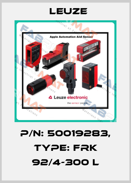 p/n: 50019283, Type: FRK 92/4-300 L Leuze
