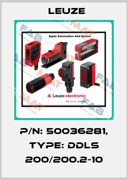 p/n: 50036281, Type: DDLS 200/200.2-10 Leuze