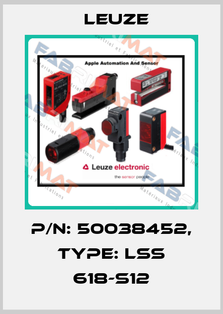 p/n: 50038452, Type: LSS 618-S12 Leuze