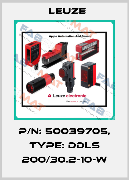 p/n: 50039705, Type: DDLS 200/30.2-10-W Leuze