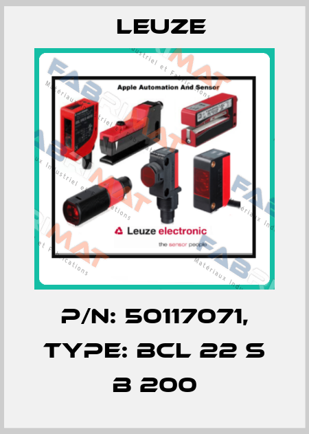 p/n: 50117071, Type: BCL 22 S B 200 Leuze