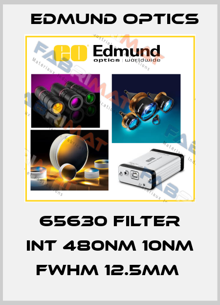 65630 FILTER INT 480NM 10NM FWHM 12.5MM  Edmund Optics