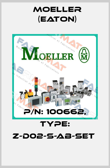 P/N: 100662, Type: Z-D02-S-AB-SET  Moeller (Eaton)