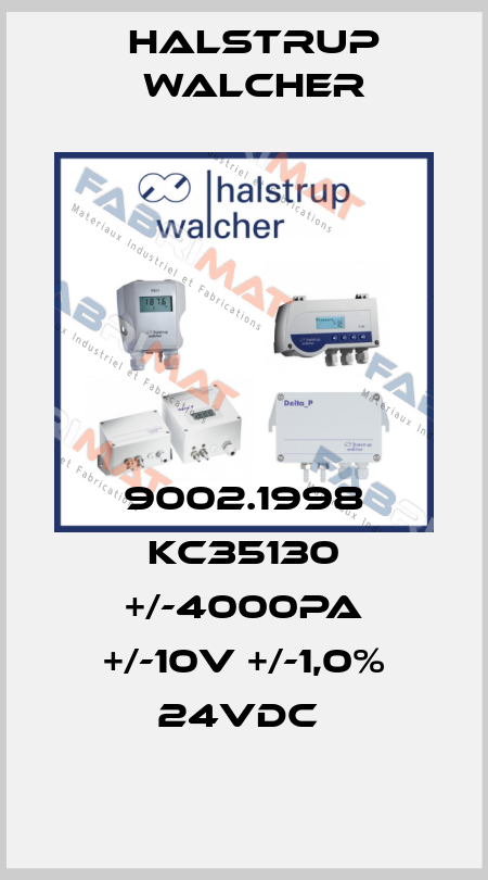 9002.1998 KC35130 +/-4000PA +/-10V +/-1,0% 24VDC  Halstrup Walcher