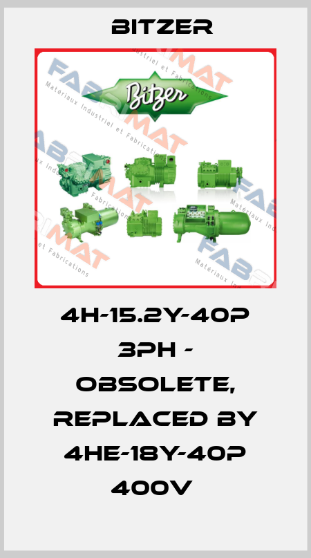 4H-15.2Y-40P 3PH - obsolete, replaced by 4HE-18Y-40P 400V  Bitzer