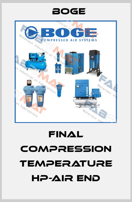 Final Compression Temperature HP-air end Boge