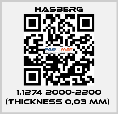 1.1274 2000-2200 (thickness 0,03 mm)  Hasberg