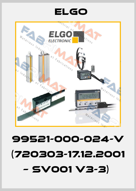 99521-000-024-V (720303-17.12.2001 – SV001 V3-3)  Elgo