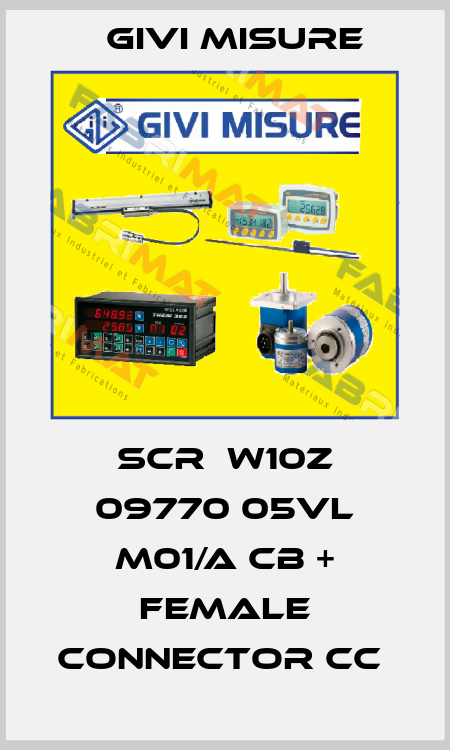 SCR  W10Z 09770 05VL M01/A CB + Female connector CC  Givi Misure