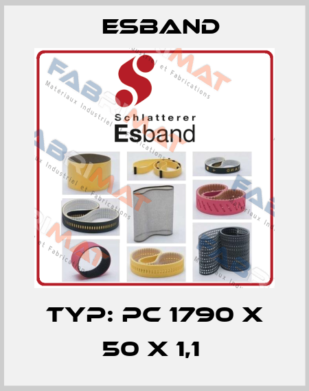 Typ: PC 1790 X 50 X 1,1  Esband