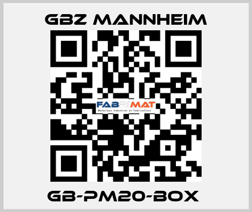 GB-PM20-Box  GBZ MANNHEIM