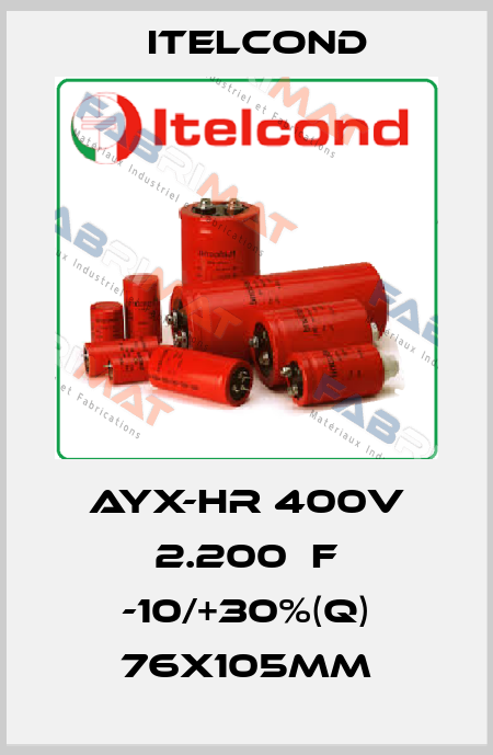 AYX-HR 400V 2.200µF -10/+30%(Q) 76x105mm Itelcond