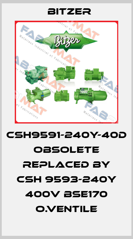 CSH9591-240Y-40D obsolete replaced by CSH 9593-240Y 400V BSE170 o.Ventile Bitzer