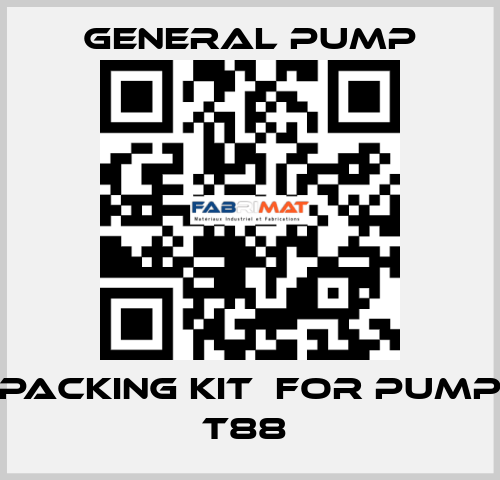 Packing Kit  for pump T88  General Pump