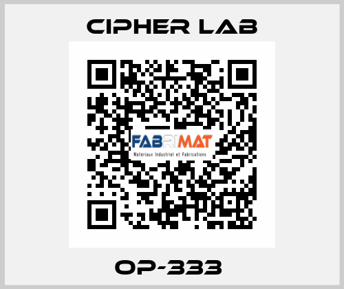 OP-333  Cipher Lab