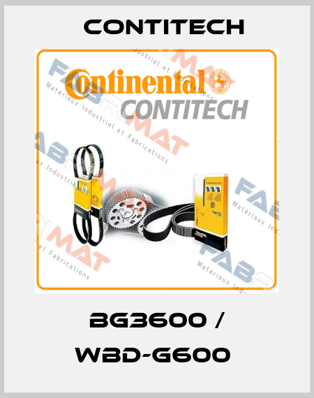 BG3600 / WBD-G600  Contitech