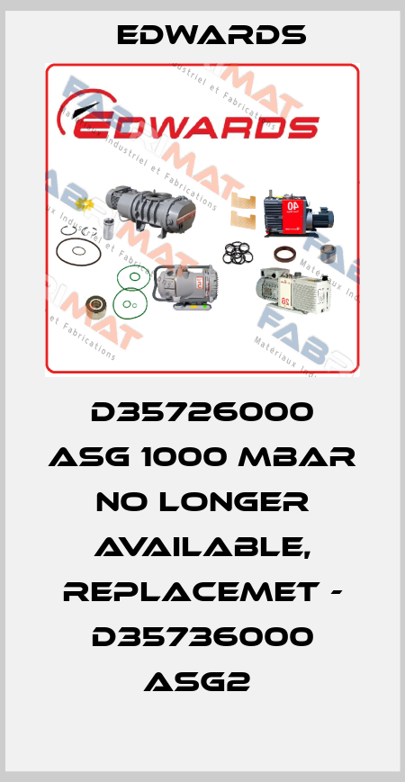 D35726000 ASG 1000 MBAR NO LONGER AVAILABLE, REPLACEMET - D35736000 ASG2  Edwards