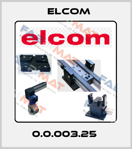 0.0.003.25  Elcom