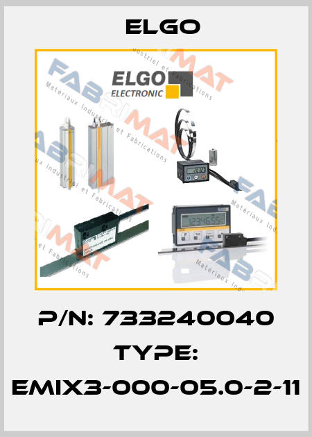 P/N: 733240040 Type: EMIX3-000-05.0-2-11 Elgo