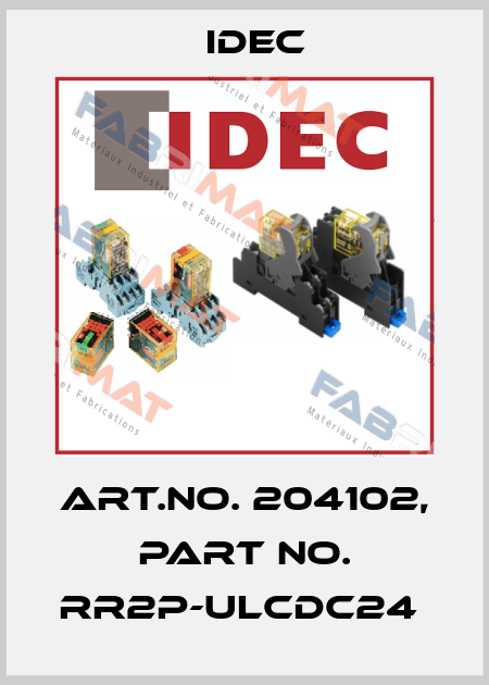 Art.No. 204102, Part No. RR2P-ULCDC24  Idec