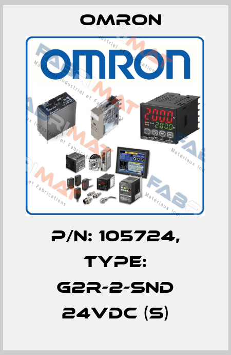 P/N: 105724, Type: G2R-2-SND 24VDC (S) Omron