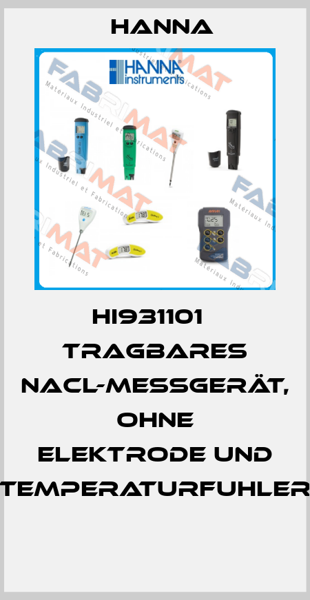 HI931101   TRAGBARES NACL-MESSGERÄT, OHNE ELEKTRODE UND TEMPERATURFUHLER  Hanna