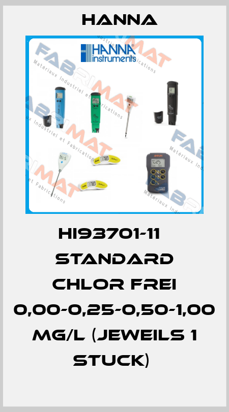 HI93701-11   STANDARD CHLOR FREI 0,00-0,25-0,50-1,00 MG/L (JEWEILS 1 STUCK)  Hanna