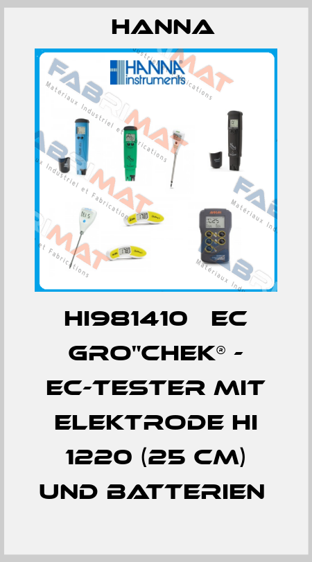 HI981410   EC GRO"CHEK® - EC-TESTER MIT ELEKTRODE HI 1220 (25 CM) UND BATTERIEN  Hanna