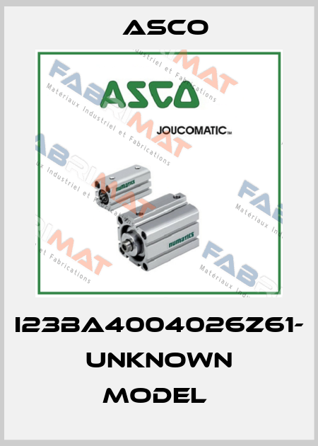 I23BA4004026Z61- unknown model  Asco