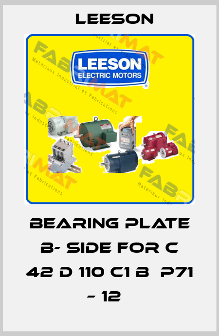 Bearing plate B- side for C 42 D 110 C1 B  P71 – 12   Leeson