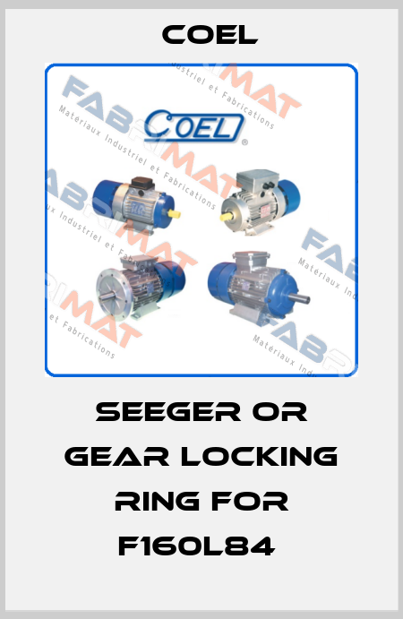 Seeger or gear locking ring for F160L84  Coel