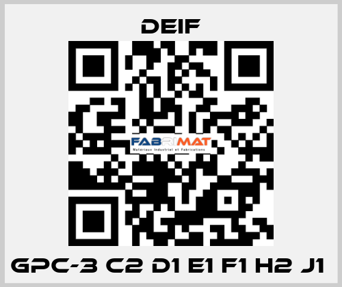 GPC-3 C2 D1 E1 F1 H2 J1  Deif