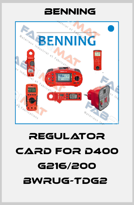 Regulator card for D400 G216/200 BWrug-TDG2  Benning