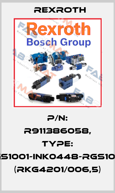 P/N: R911386058, Type: RGS1001-INK0448-RGS1002 (RKG4201/006,5) Rexroth