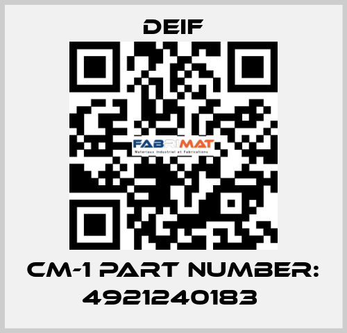 CM-1 part number: 4921240183  Deif