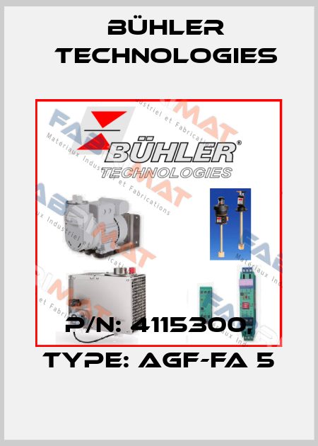 P/N: 4115300, Type: AGF-FA 5 Bühler Technologies