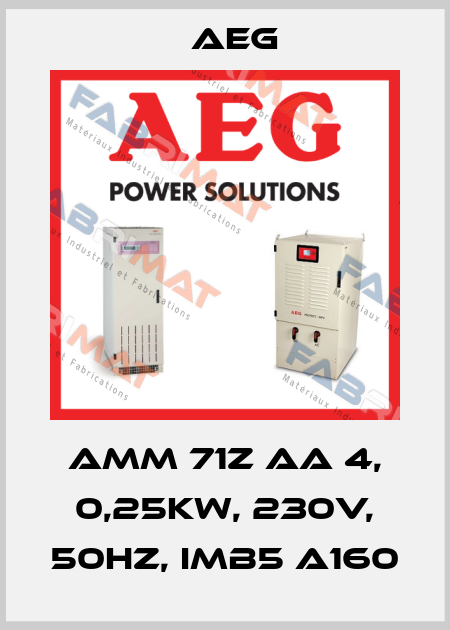 AMM 71Z AA 4, 0,25kW, 230V, 50Hz, IMB5 A160 AEG
