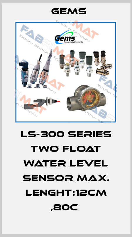 LS-300 SERIES TWO FLOAT WATER LEVEL SENSOR MAX. LENGHT:12CM ,80C  Gems