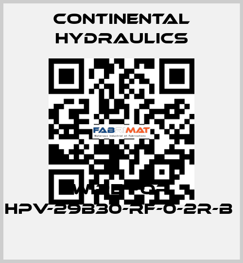 wire for HPV-29B30-RF-0-2R-B  Continental Hydraulics