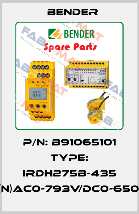 P/N: B91065101 Type: IRDH275B-435 3(N)AC0-793V/DC0-650V Bender