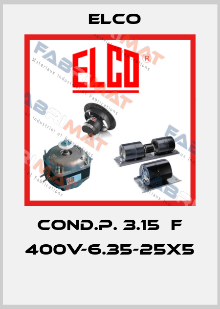 COND.P. 3.15μF 400V-6.35-25x5  Elco