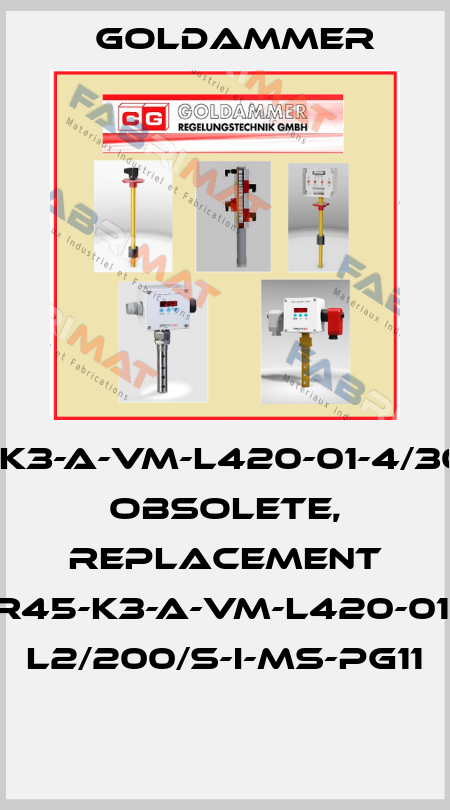NTR70-SR45-K3-A-VM-L420-01-4/300-SL2/200/S obsolete, replacement NTR70-SR45-K3-A-VM-L420-01-L1/300/S L2/200/S-I-MS-PG11  Goldammer