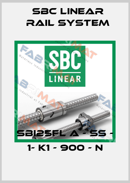 SBI25FL A - SS - 1- K1 - 900 - N SBC Linear Rail System