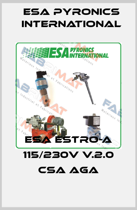 ESA ESTRO-A 115/230V V.2.0 CSA AGA ESA Pyronics International
