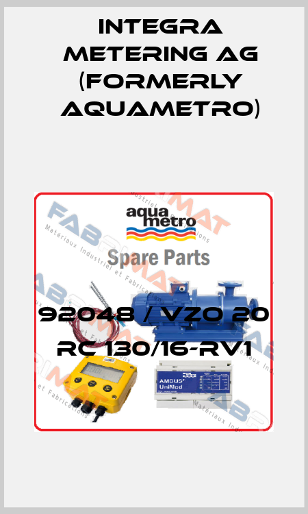 92048 / VZO 20 RC 130/16-RV1 Integra Metering AG (formerly Aquametro)